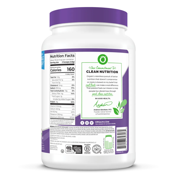 Organic Protein Powder + Metabolism Blend Creamy Chocolate Fudge - Image 4
