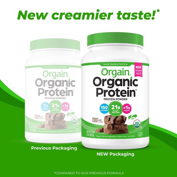 Organic Protein? Plant Based Protein Powder - Creamy Chocolate Fudge - Image 3