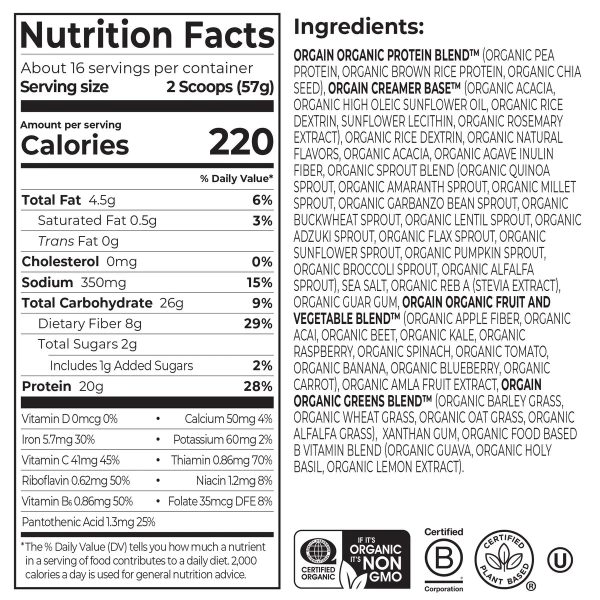 Organic Meal Powder - Vanilla Bean - Image 2