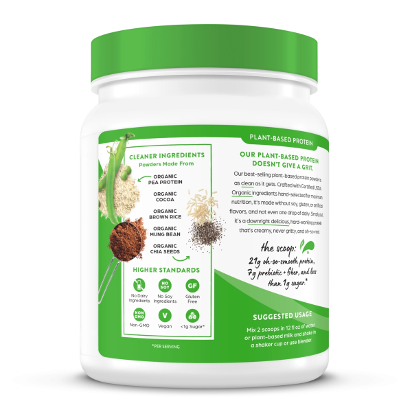 Organic Protein? Plant Based Protein Powder - Creamy Chocolate Fudge - Image 9