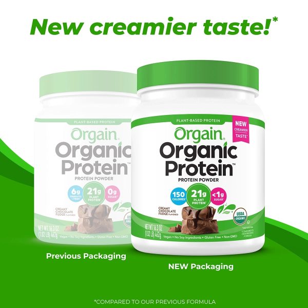 Organic Protein? Plant Based Protein Powder - Creamy Chocolate Fudge - Image 7
