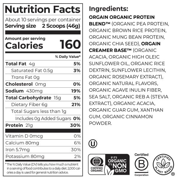 Organic Protein? Plant Based Protein Powder - Pumpkin Spice - Image 2