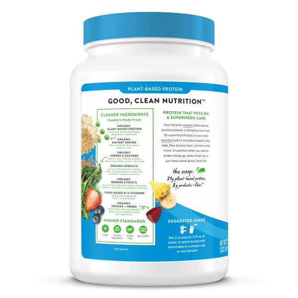 Organic Protein? & Superfoods Plant Based Protein Powder - Vanilla bean - Image 3