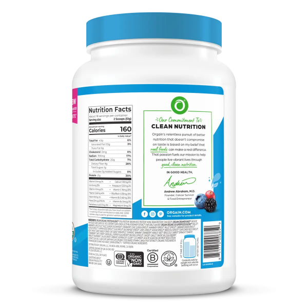 Organic Protein? & Superfoods Plant Based Protein Powder - Vanilla bean - Image 4
