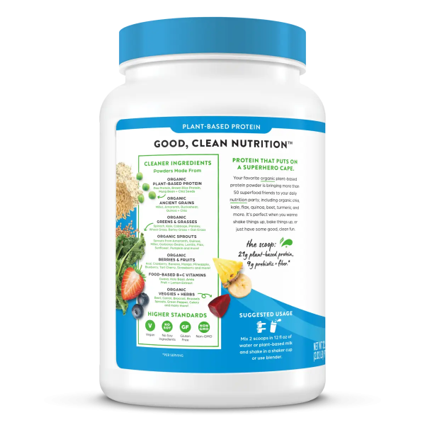Organic Protein? & Superfoods Plant Based Protein Powder - Creamy Chocolate Fudge - Image 3