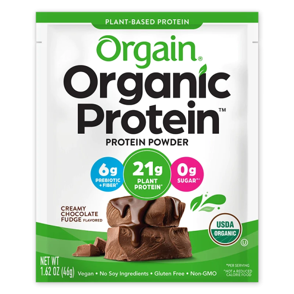 Single Serve Organic Protein? Plant Based Protein Powder - Chocolate - Image 3