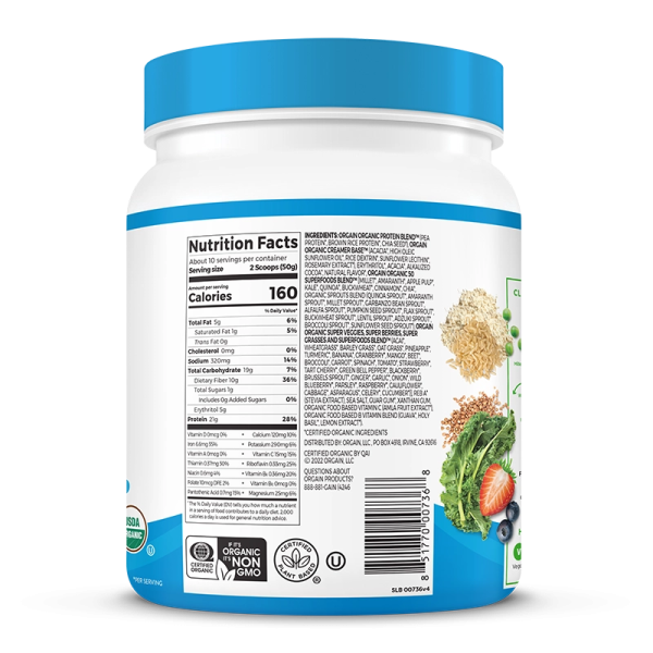 Organic Protein? & Superfoods Plant Based Protein Powder - Creamy Chocolate Fudge - Image 8
