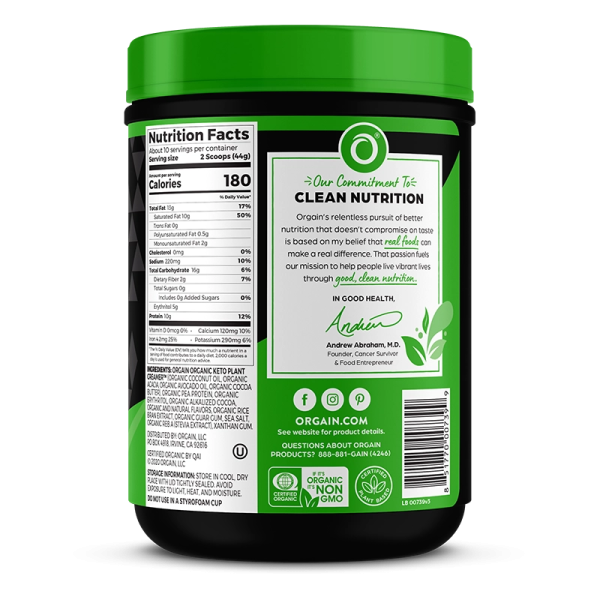Keto Plant Protein? Organic Keto-genic Protein Powder - Chocolate - Image 4