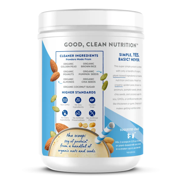 Simple Organic Plant-Based Protein Powder - Creamy Vanilla - Image 3