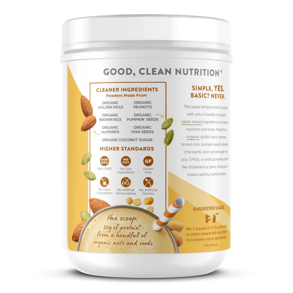 Simple Organic Plant-Based Protein Powder - Peanut Butter - Image 3