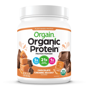 Organic Protein? Plant Based Protein Powder - Chocolate Caramel Sea Salt