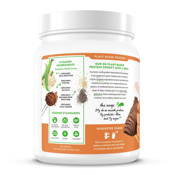 Organic Protein? Plant Based Protein Powder - Chocolate Caramel Sea Salt - Image 3