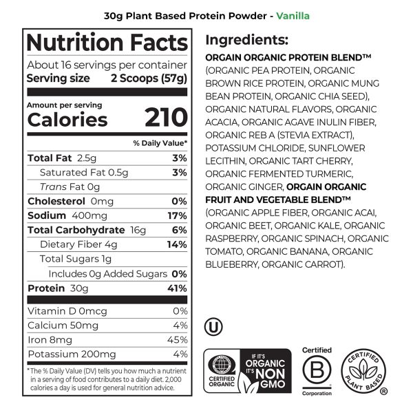 30g Plant Protein Powder - Vanilla - Image 2