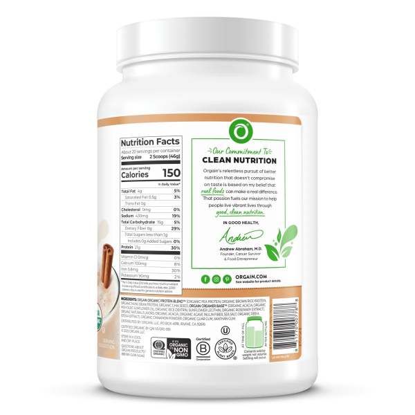 Organic Protein? Plant Based Protein Powder - Horchata - Image 4