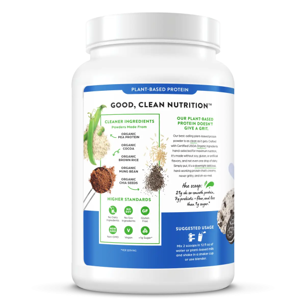 Organic Protein? Plant Based Protein Powder - Cookies 'n Cream - Image 3