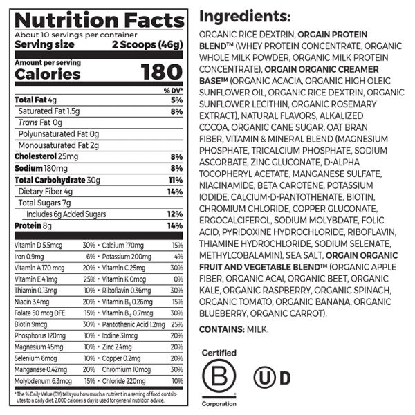 Kids Protein Nutrition Shake Mix - Chocolate Brownie - Image 2