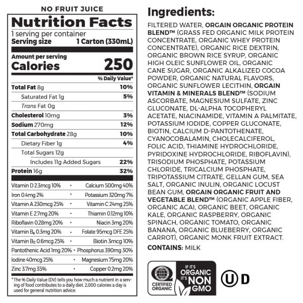 Organic Nutrition Shake - Creamy Chocolate Fudge - Image 3